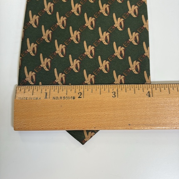 💚Vintage Coach Men’s 100% Silk Dark Green Neck Tie, Made in USA - Picture 7 of 9